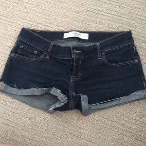 Dark denim A&F shorts